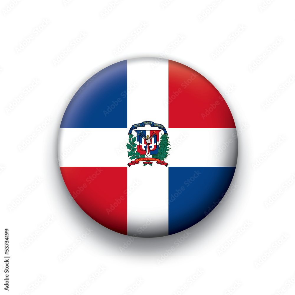 Vector flag button series Dominican Republic Vector flag button series Dominican Republic