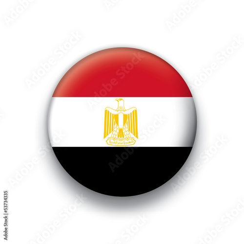 Vector flag button series Egypt