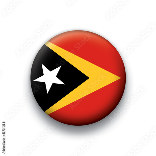Vector flag button series East Timor