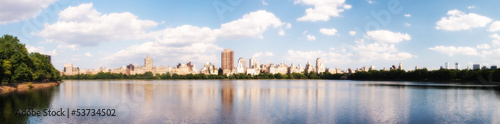 Beautiful panoramic view of Central Park in summer season, NYC