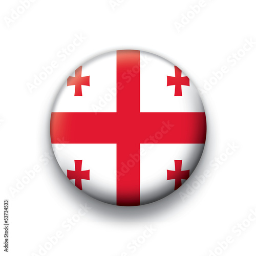 Vector flag button series Georgia