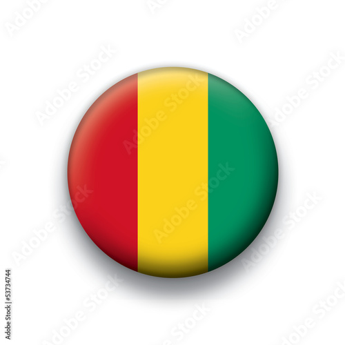 Vector flag button series Guinea
