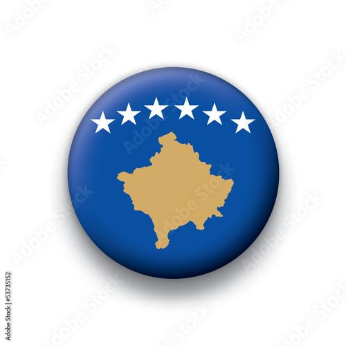 Vector flag button series Kosovo