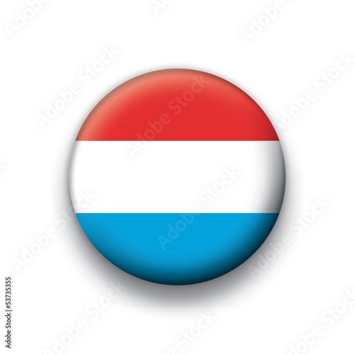 Vector flag button series Luxembourg