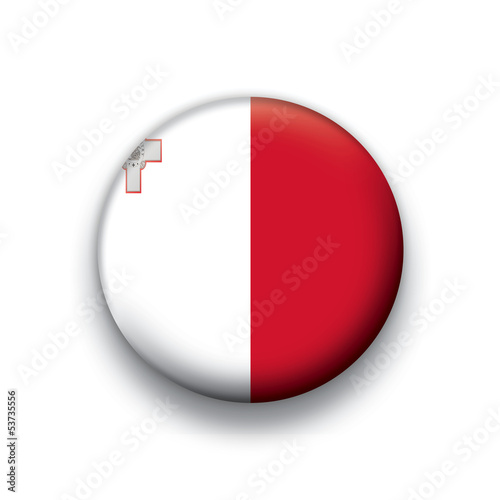 Vector flag button series Malta