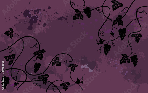 Bunch of grapes, plant background. Wallpaper