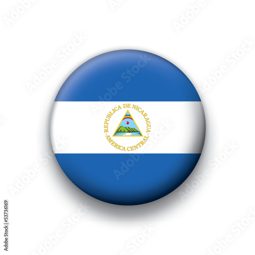 Vector flag button series Nicaragua