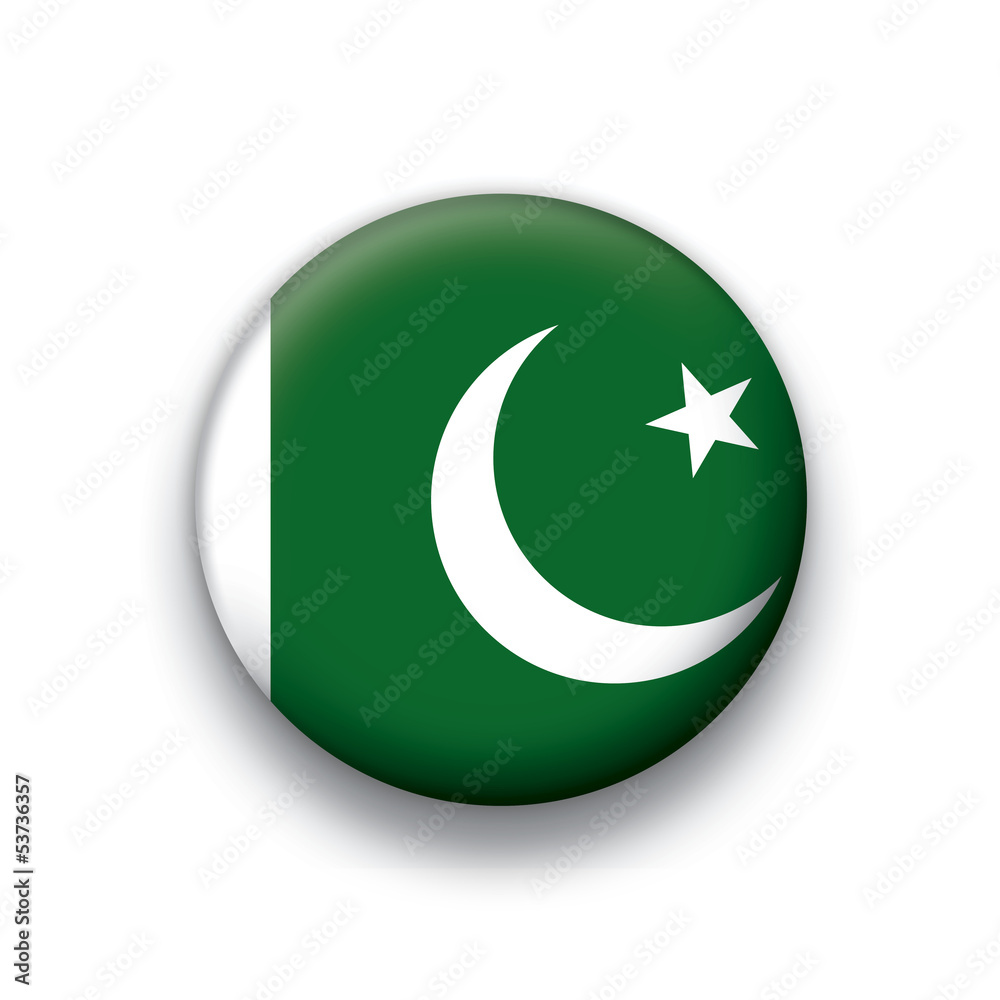 Vector flag button series Pakistan Vector flag button series Pakistan