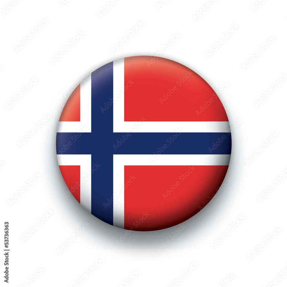 Vector flag button series Norway Vector flag button series Norway