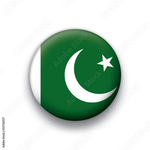 Vector flag button series Pakistan