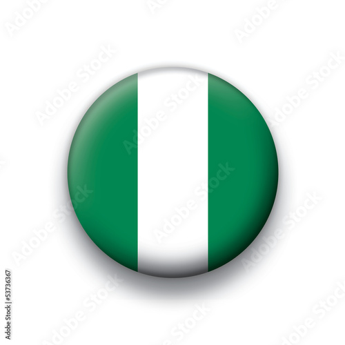 Vector flag button series Nigeria