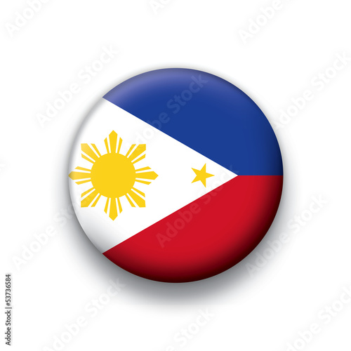 Vector flag button series Philippines