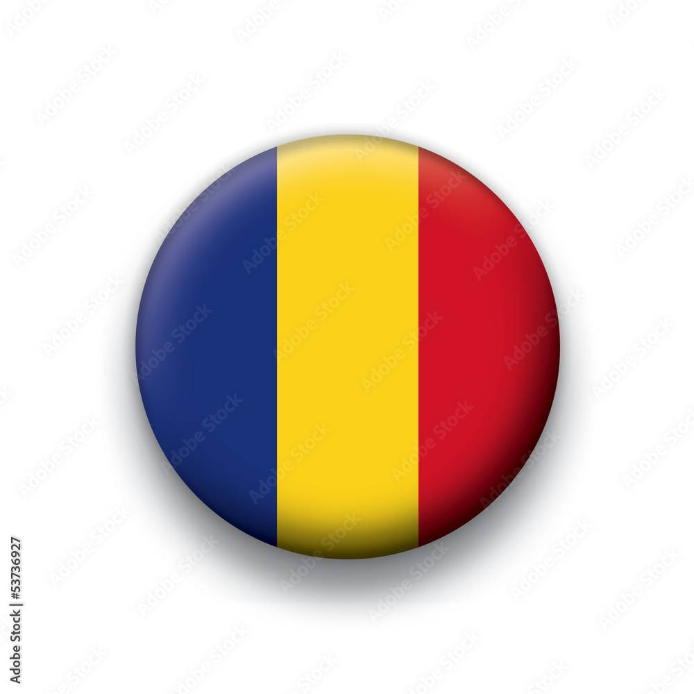 Vector flag button series Chad Vector flag button series Chad
