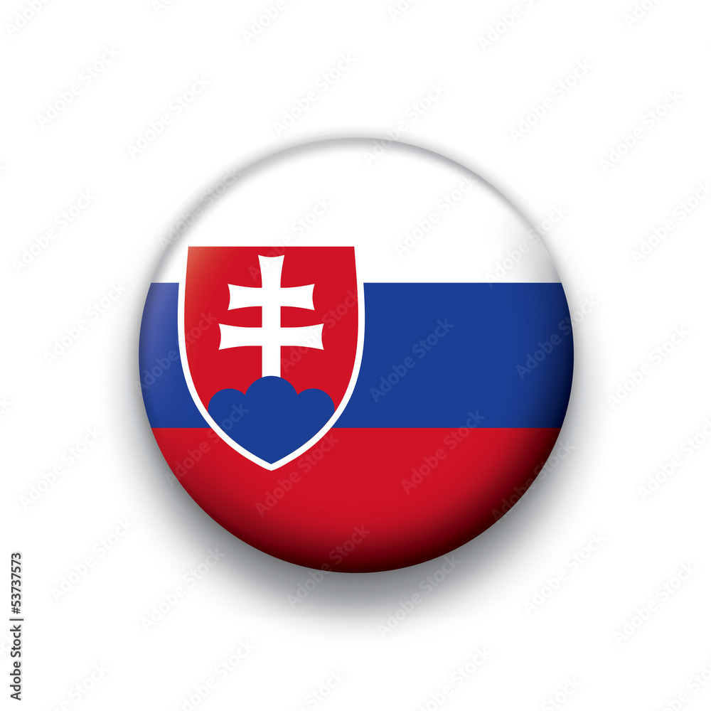 Obraz premium Vector flag button series Slovak Republic