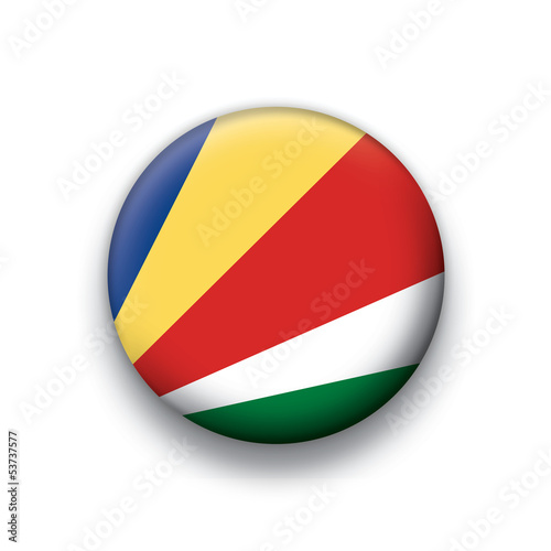 Vector flag button series Seychelles
