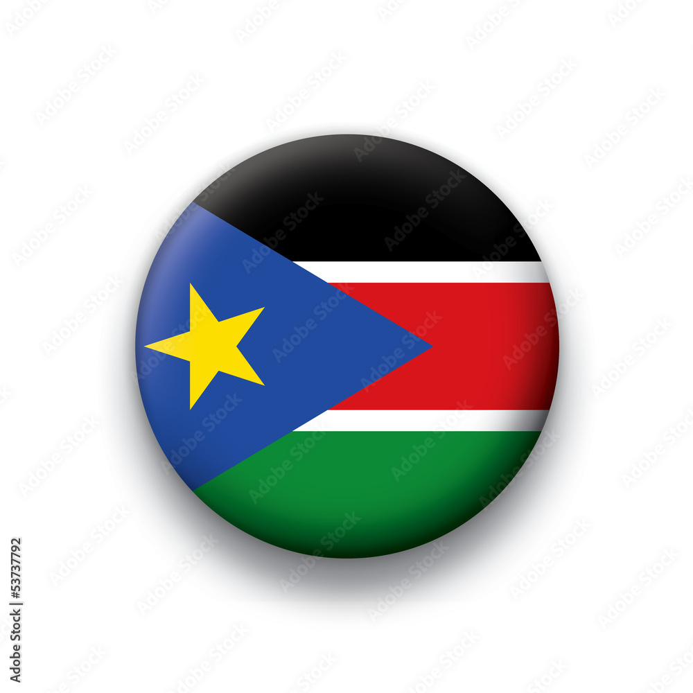 Vector flag button series South Sudan Vector flag button series South Sudan