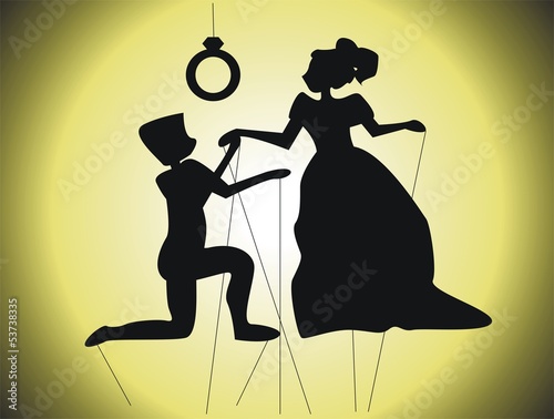 amor en el teatro de sombras