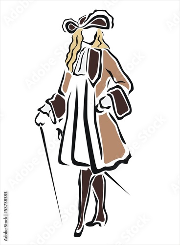 hombre con traje antiguo