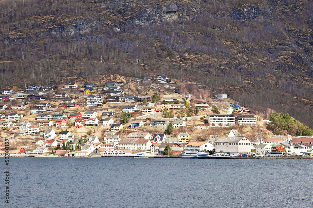 Shore fjord Sognefjord