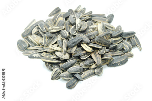 sunflower seeds iaolated on white background