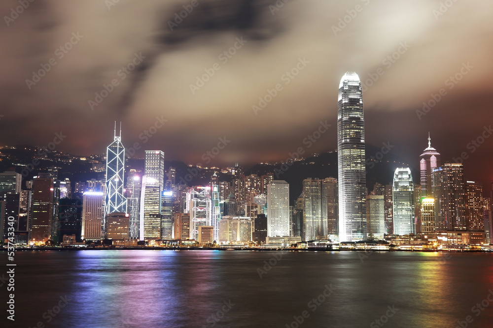 Fototapeta premium Widok z portu w Hongkongu
