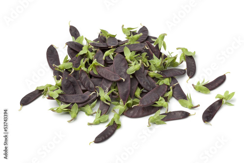 Heap of purple snow peas