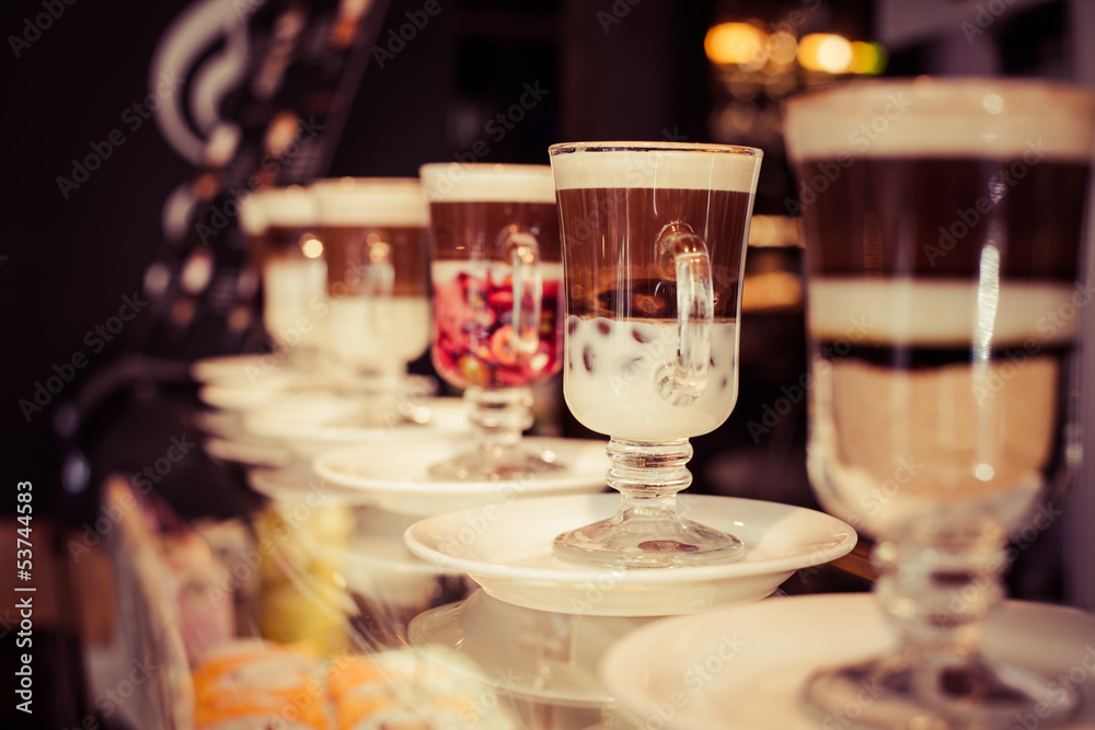 Cafe Coffee Latte in a glass Cafe Coffee Latte in a glass