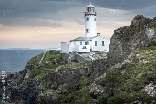 White lighthouse at Fanad Head  Donegal  Ireland
