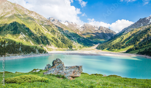 Spectacular scenic Big Almaty Lake in Almaty, Kazakhstan,Asia