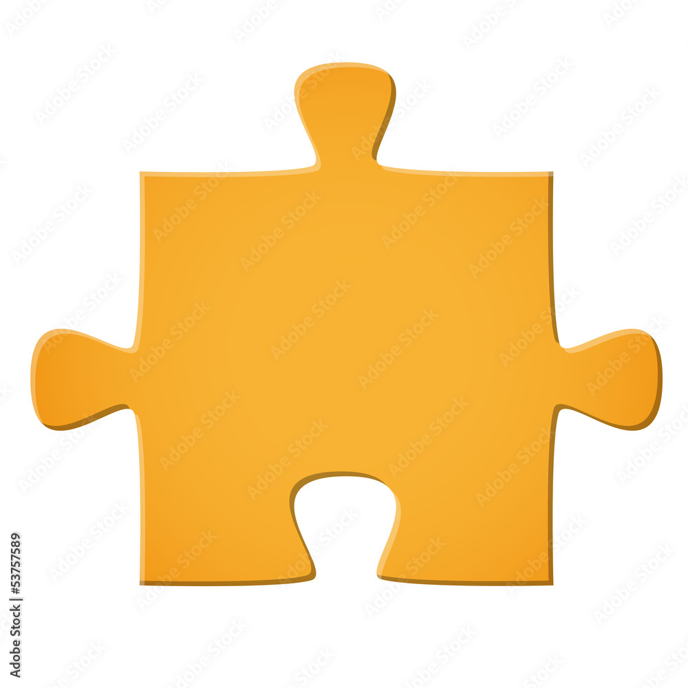 Puzzleteil gelb Puzzleteil gelb