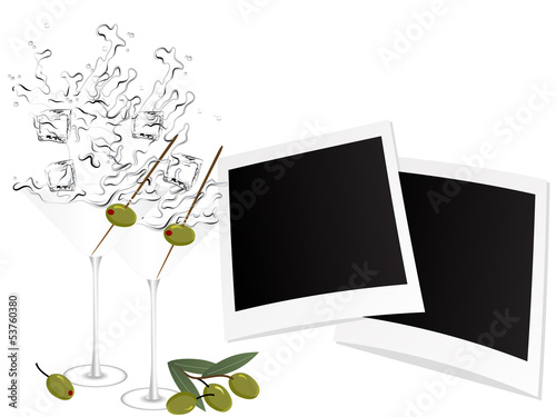 Martini and photo frames