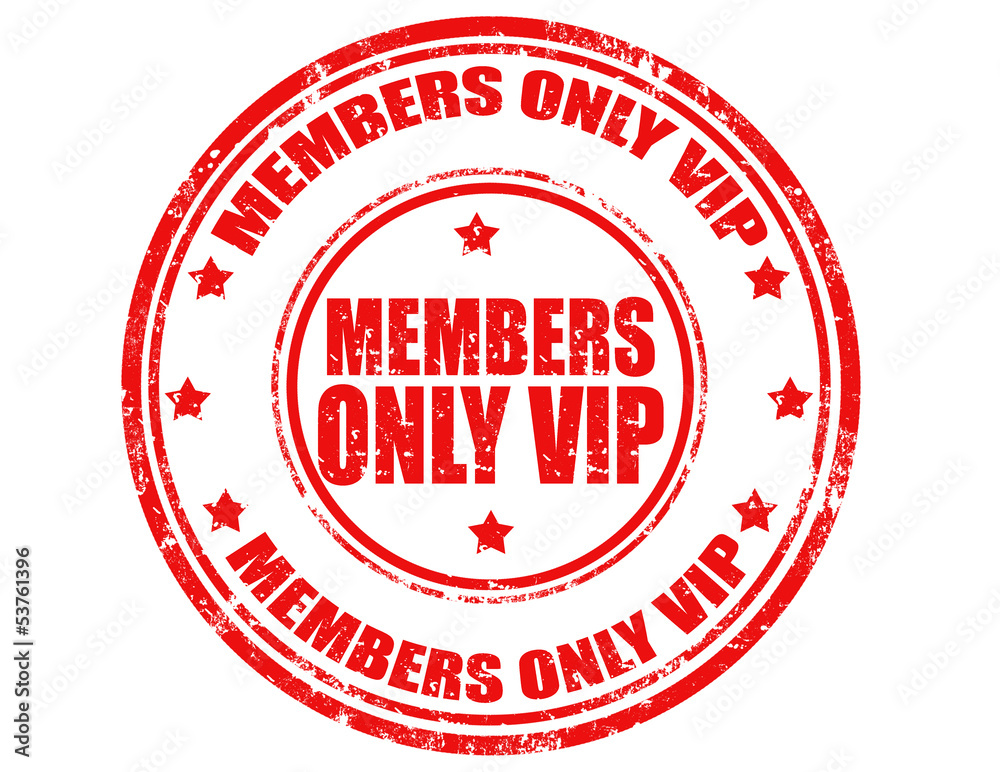 Members only VIP-stamp