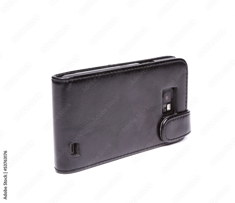 Fototapeta premium Smartphone in leather case