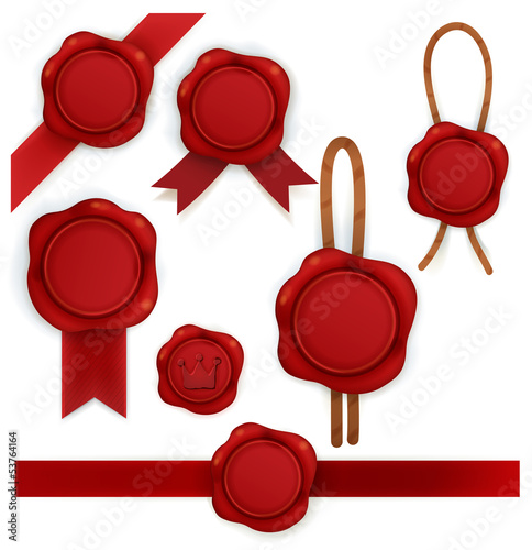 Collection of red sealing wax