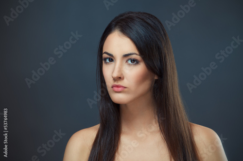 Beauty portrait of a young brunette