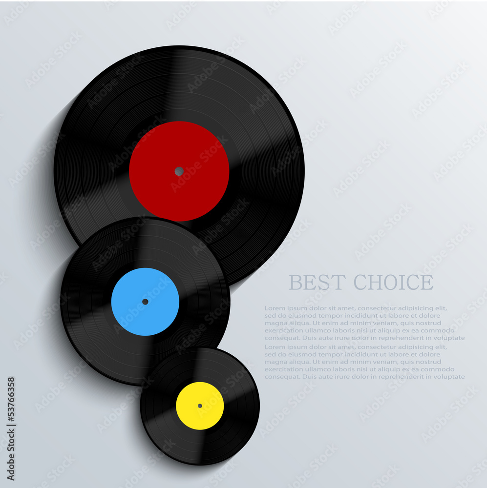 Vector Old vinyl record background. Eps10 Vector Old vinyl record background. Eps10