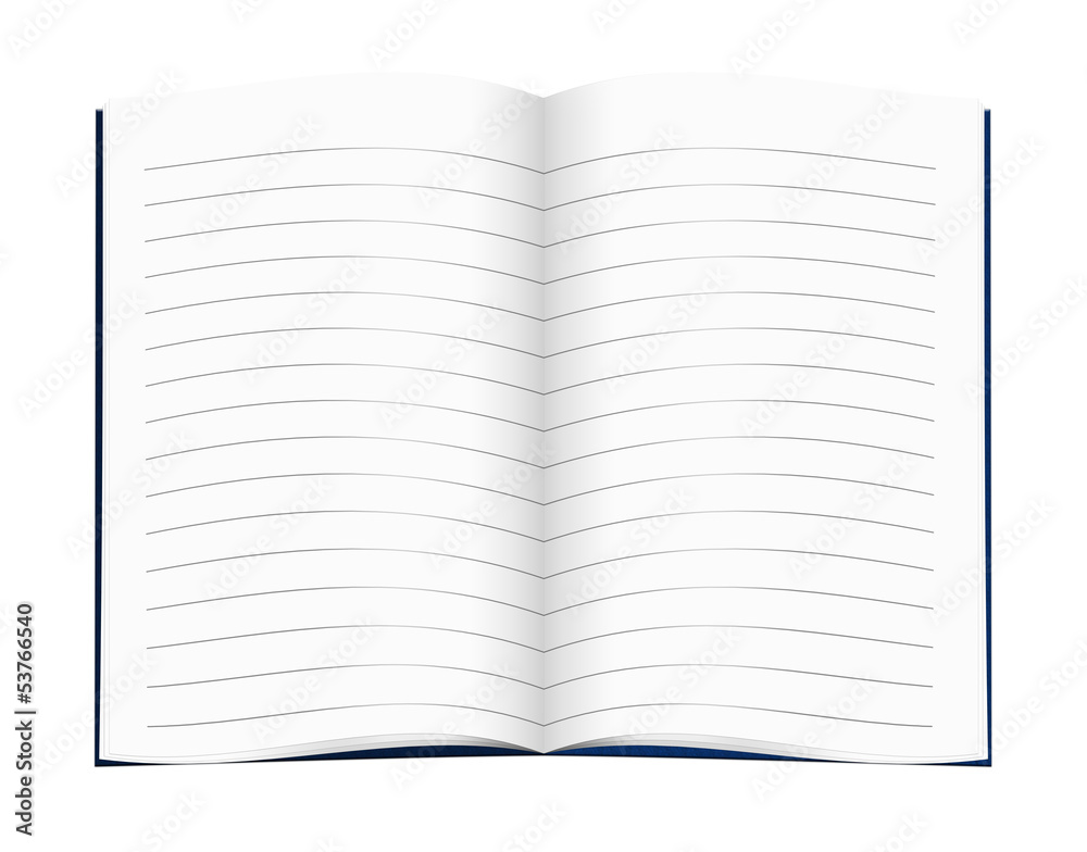 Lined blank copy book, exercise book - school; education etc Lined blank copy book, exercise book - school; education etc