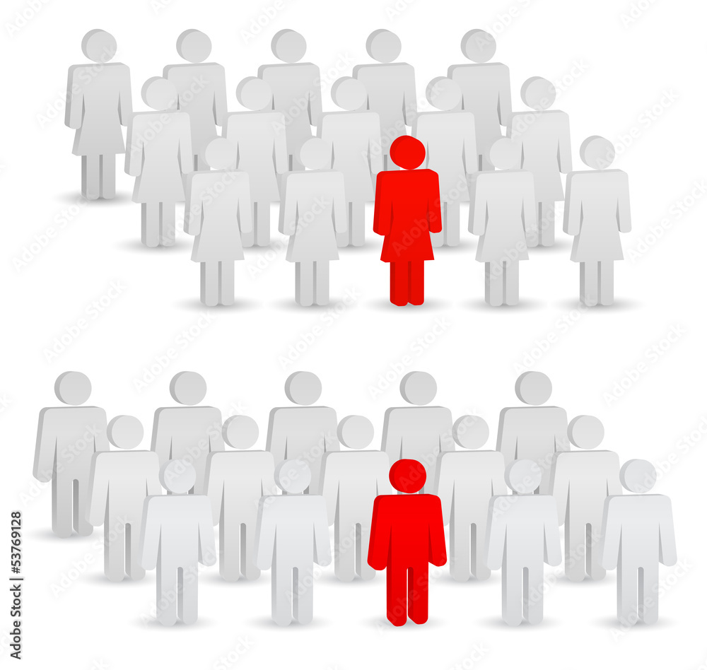 leadership - leader of people icon 3d leadership - leader of people icon 3d