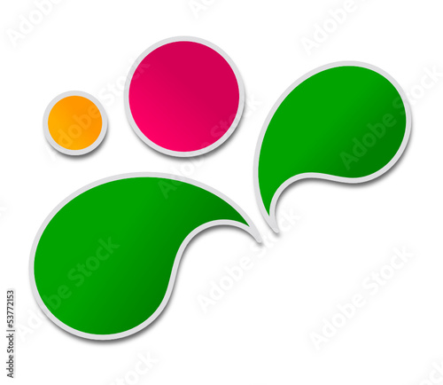 Multicolor leaf clover logo design