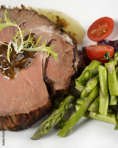 Beef Roast With Asparagus photo