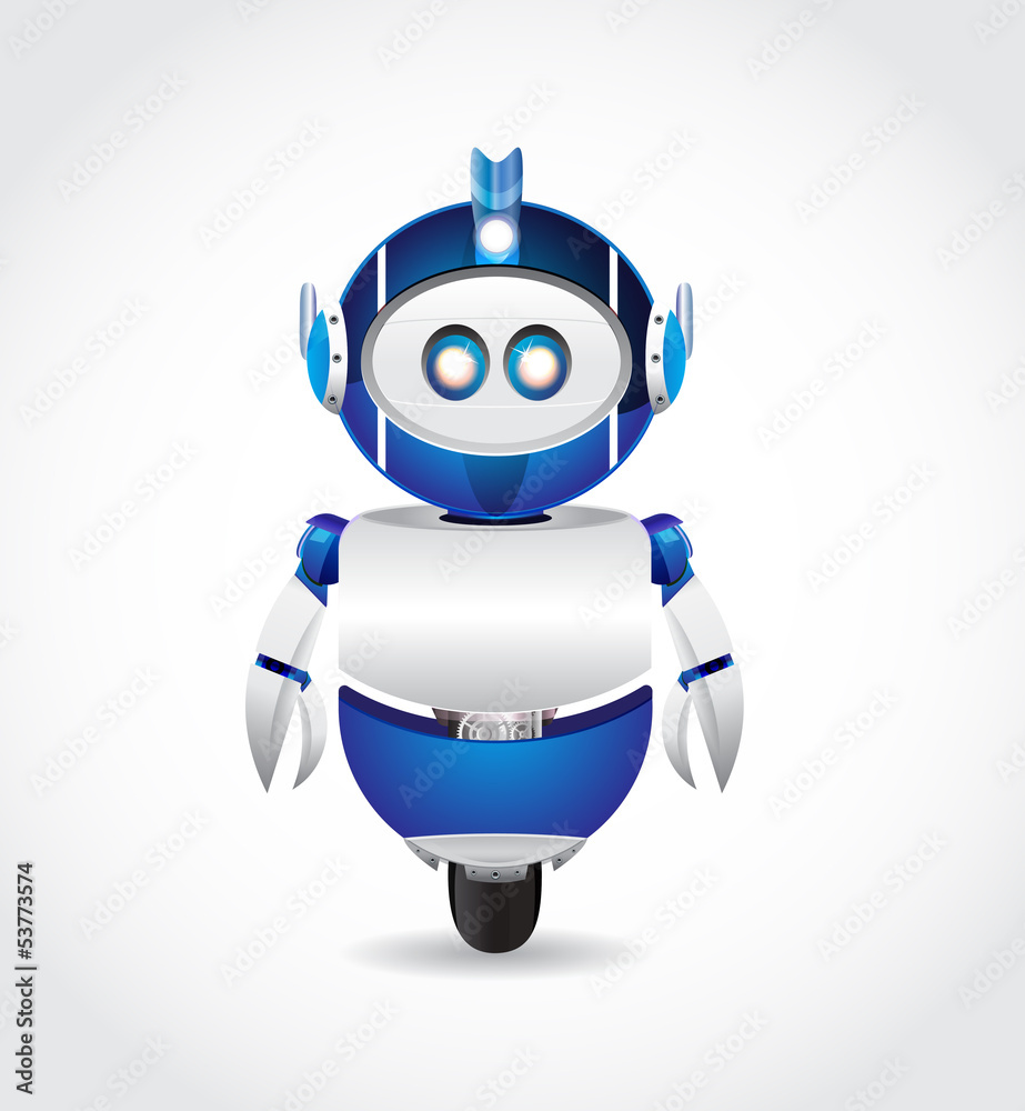 Blue Robot Stock Vector | Adobe Stock