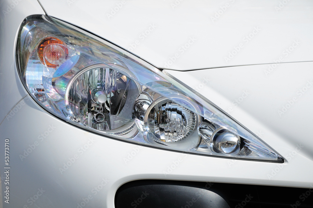Modern car headlight design.