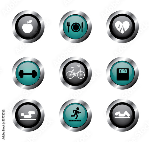 fitness buttons