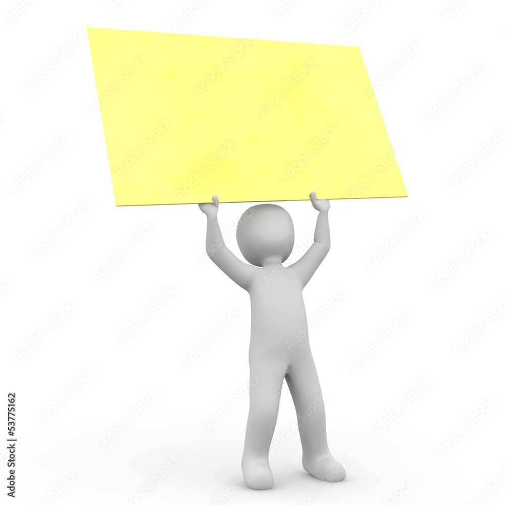 3D business card carries a little character is made of gold 3D business card carries a little character is made of gold