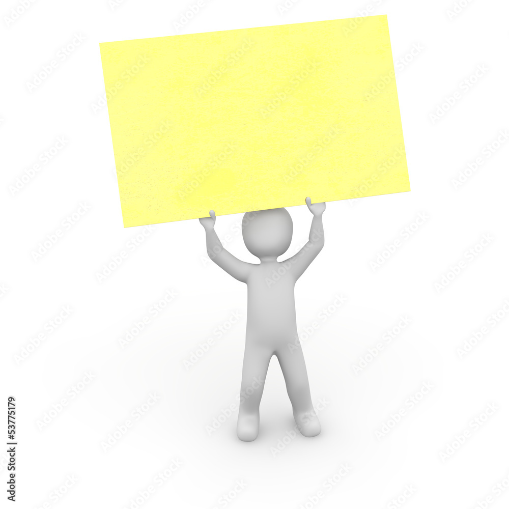 3D business card carries a little character is made of gold 3D business card carries a little character is made of gold