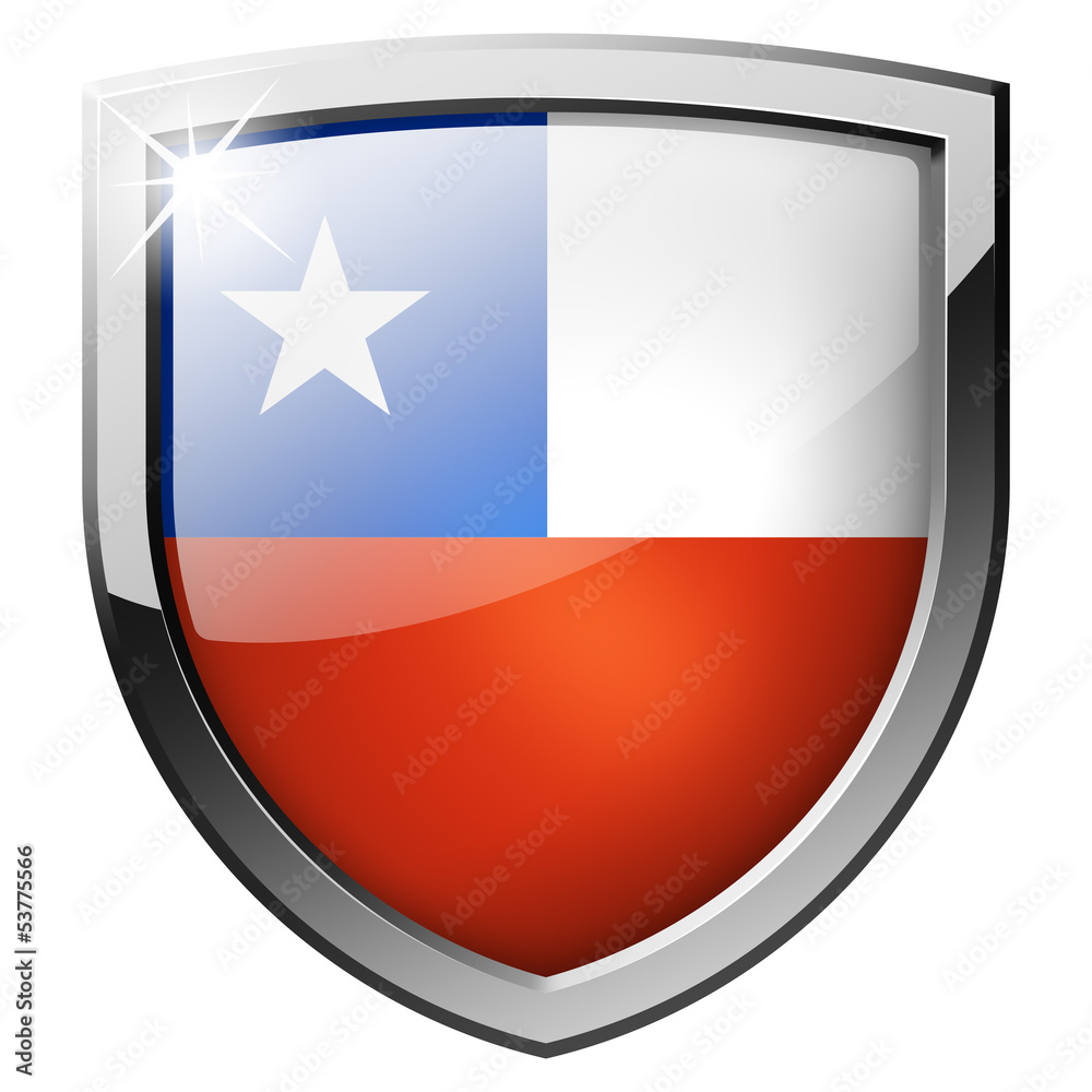 chile glass realistic isolated shield chile glass realistic isolated shield