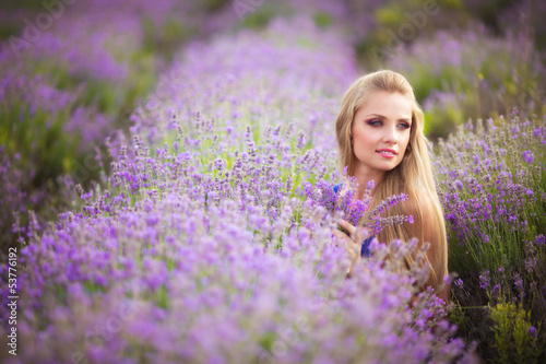 Girl on the lavender field