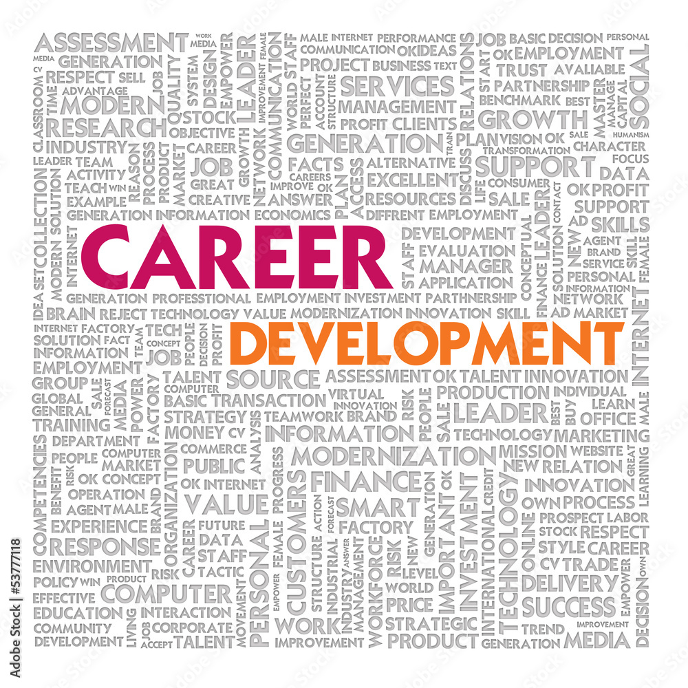 Word cloud for business and finance concept, Career Development