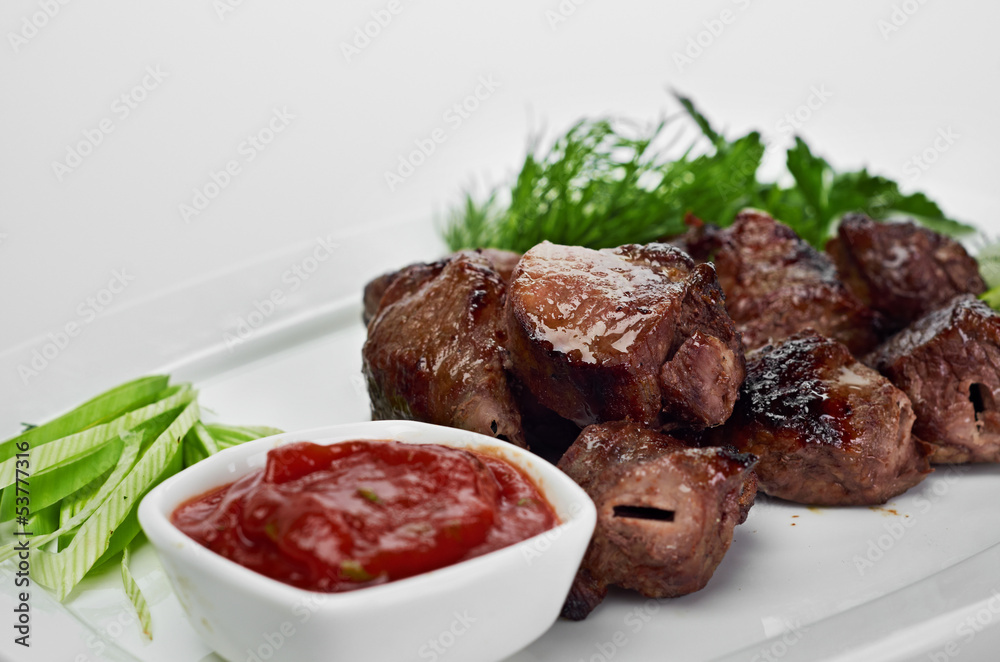Grilled meat and vegetables Grilled meat and vegetables