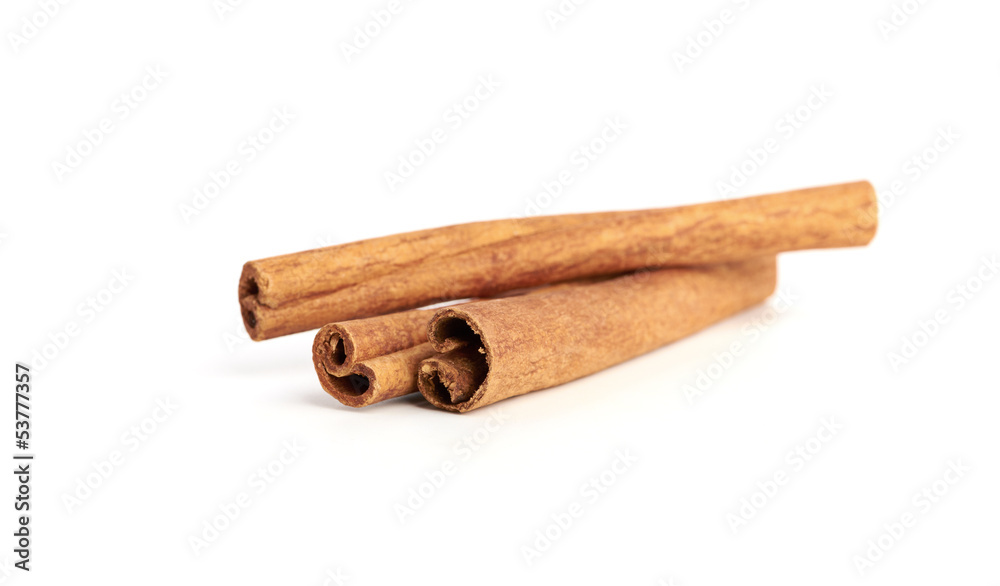 cinnamon isolated on white background